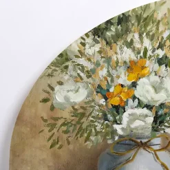 Arched Floral Mason Jar Canvas Art Print