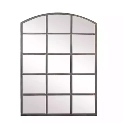 Arched Windowpane Wall Mirror