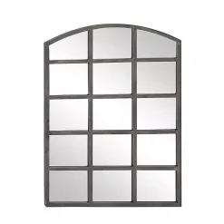 Arched Windowpane Wall Mirror