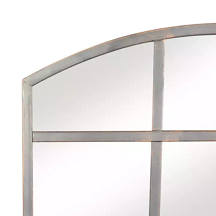 Arched Windowpane Wall Mirror