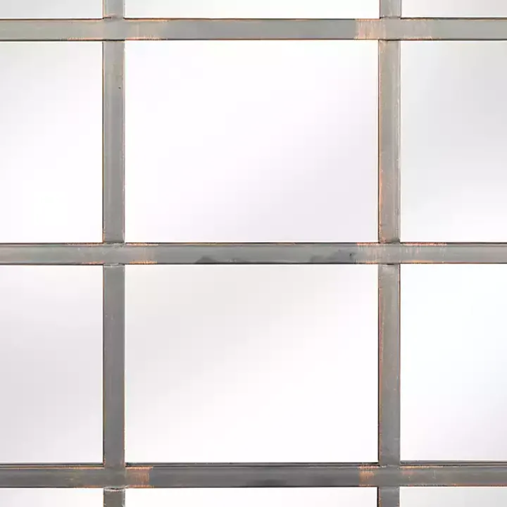 Arched Windowpane Wall Mirror