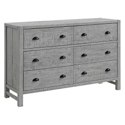 Arden Gray Wood 6-Drawer Dresser
