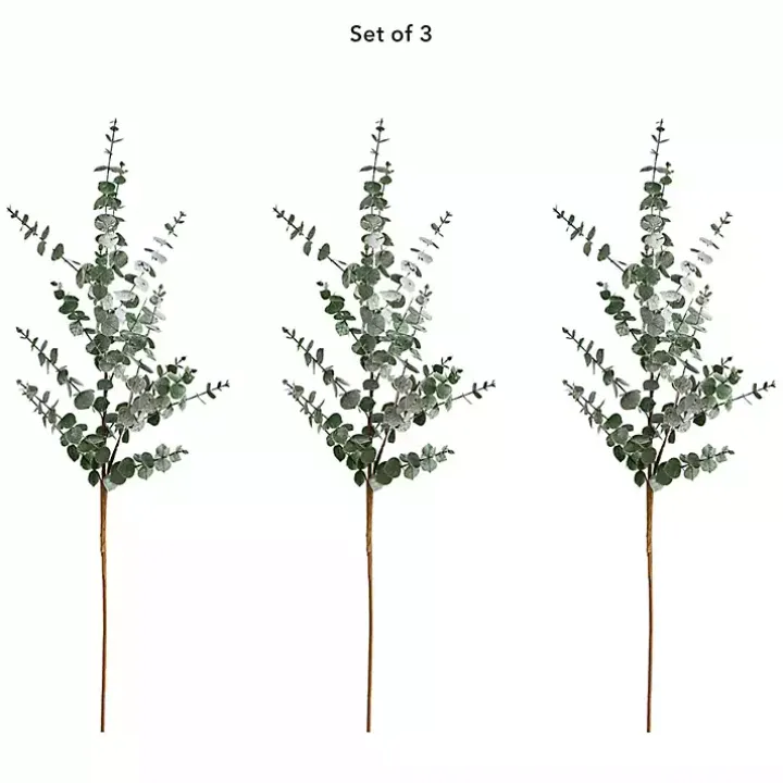 Artificial Eucalyptus Stems, Set of 3