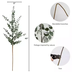 Artificial Eucalyptus Stems, Set of 3