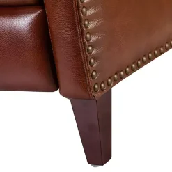 Arturo Brown Leather Wingback Recliner