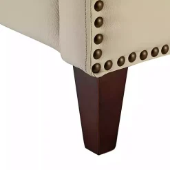 Arturo Ivory Leather Wingback Recliner