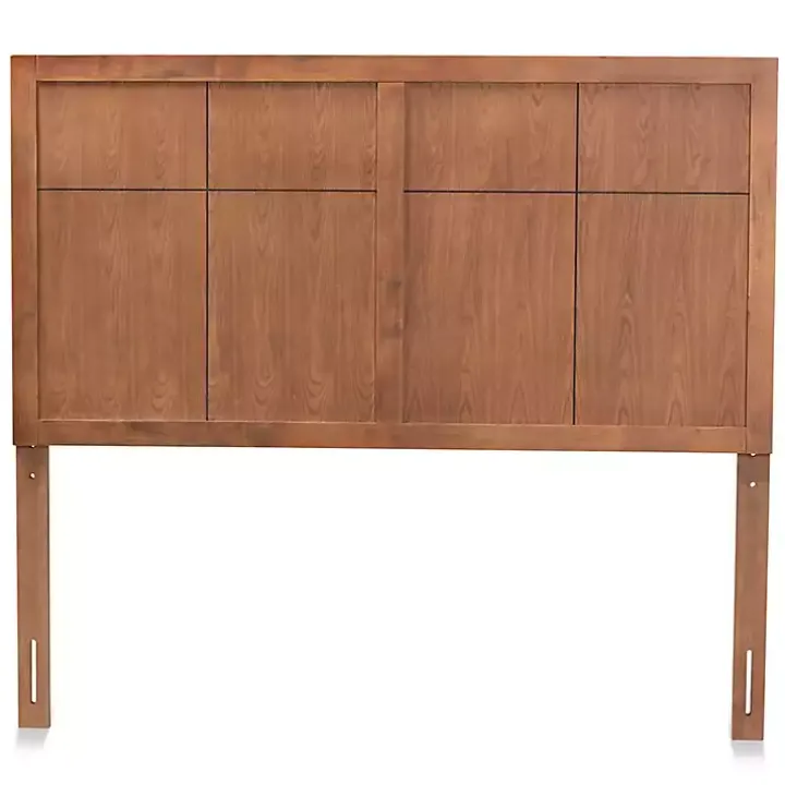 Ash Walnut Wood Panel Full Headboard