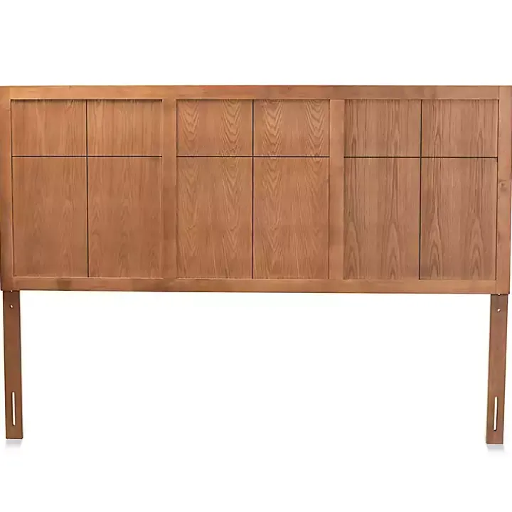 Ash Walnut Wood Panel King Headboard