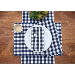Ashford Indigo Buffalo Check Napkins, Set of 6