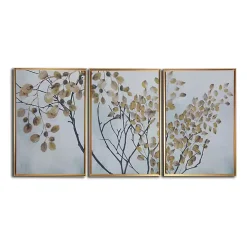 Asian Branches Framed Canvas Art Prints, Set of 3