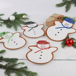 Assorted Snowman Christmas Plates, Set of 4