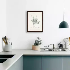 Astragalus Greenery Black Beaded Framed Art Print