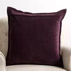 Aubergine Diamond Velvet Pillow