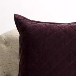 Aubergine Diamond Velvet Pillow