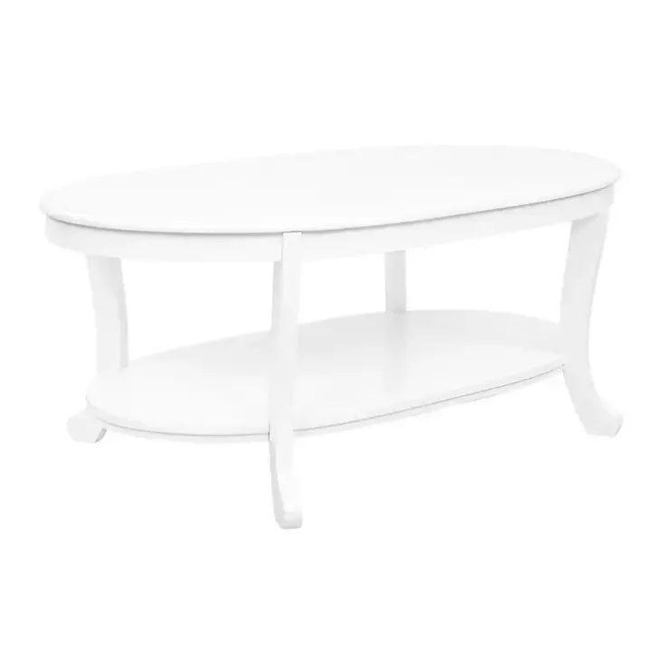 Aubert White Wood Coffee Table