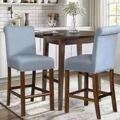 Aubrey Blue Upholstered 2-pc. Counter Stool Set