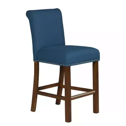 Aubrey Navy Upholstered 2-pc. Counter Stool Set
