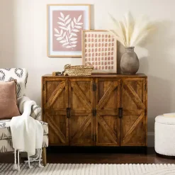 Austin Warm Wood Farmhouse Cabinet