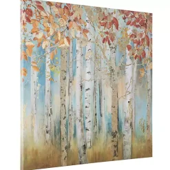 Autumn Birch Trees Canvas Art Print