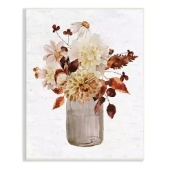 Autumn Flower Bouquet Wall Plaque