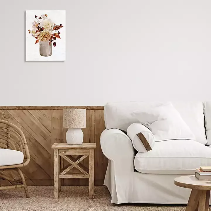 Autumn Flower Bouquet Wall Plaque