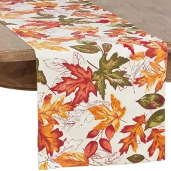 Autumn Foliage Outline Harvest Table Runner