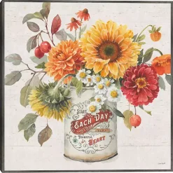 Autumn in Bloom Framed Canvas Art Print