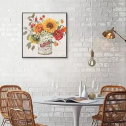 Autumn in Bloom Framed Canvas Art Print