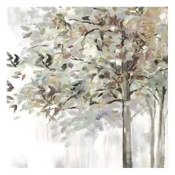Autumn Leaves Neutral Giclee Canvas Art, 30x30 in.