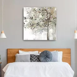 Autumn Leaves Neutral Giclee Canvas Art, 40x40 in.