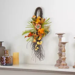 Autumn Pumpkins and Berries Swag