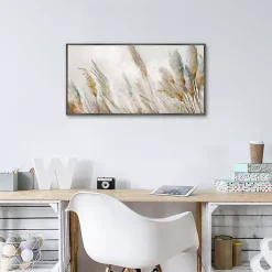 Autumn Reeds Framed Canvas Art Print
