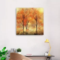 Autumn Trees Canvas Art Print, 30x30 in.