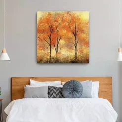 Autumn Trees Canvas Art Print, 40x40 in.