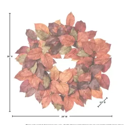 Autumnal Salal Leaves Harvest Wreath