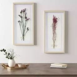 Avant Garden Dried Flowers Shadowboxes, Set of 2