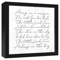 Away In A Manger Framed Canvas Art Print