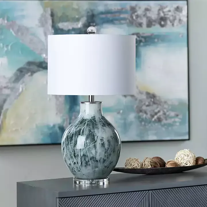 Azure Blue Ocean Table Lamp