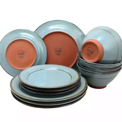 Azure Glazed Round 12-pc. Dinnerware Set