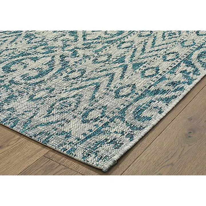 Azure Terrace Sun Shower Outdoor Area Rug, 5x8