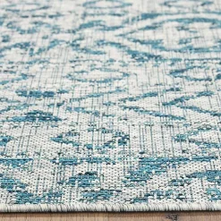 Azure Terrace Sun Shower Outdoor Area Rug, 5x8