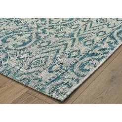 Azure Terrace Sun Shower Outdoor Area Rug, 7x9