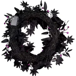 Bad to the Bone Black Roses Wreath