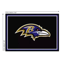 Baltimore Ravens Area Rug, 3x4