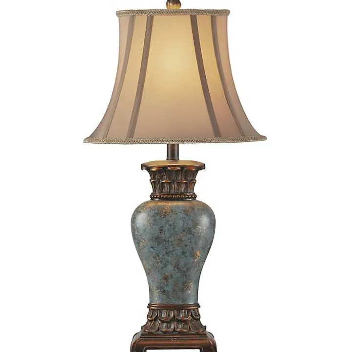 Barbados Blue Traditional Table Lamp