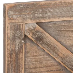 Barn Door Wall Plaque with Glass Vases