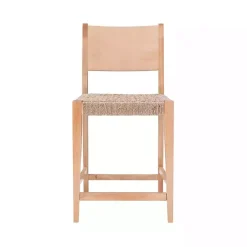 Basketweave Seat Counter Stools, Set of 2