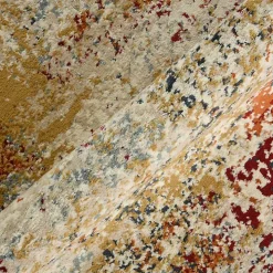 Bastia Ivory Orange Area Rug, 5x7