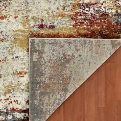 Bastia Ivory Orange Area Rug, 5x7