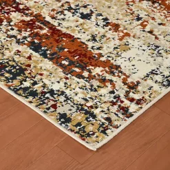 Bastia Ivory Orange Area Rug, 5x7